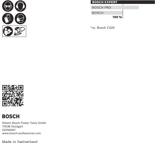 EXPERT C470 Schleifpapier-Set, 100 x 150 mm, K 60/120/180, 10 Stück
