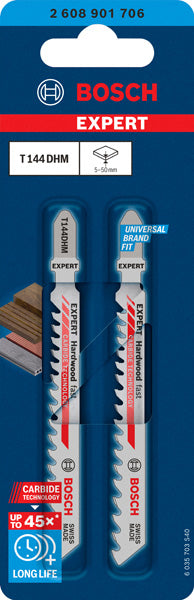 EXPERT Hardwood Fast T144DHM Stichsägeblatt, 2 Stück