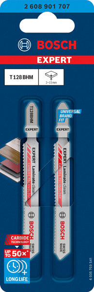 EXPERT Laminate Clean T128BHM Stichsägeblatt, 2 Stück