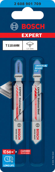 EXPERT Stainless Steel T118AHM Stichsägeblatt, 2 Stück