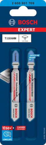 EXPERT Stainless Steel T118AHM Stichsägeblatt, 2 Stück