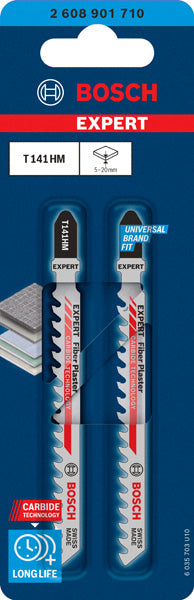 EXPERT Fiber Plaster T141HM Stichsägeblatt, 2 Stück