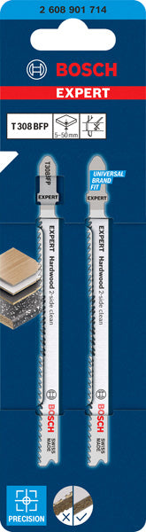 EXPERT Hardwood 2-side clean T308BFP Stichsägeblatt, 2 Stück