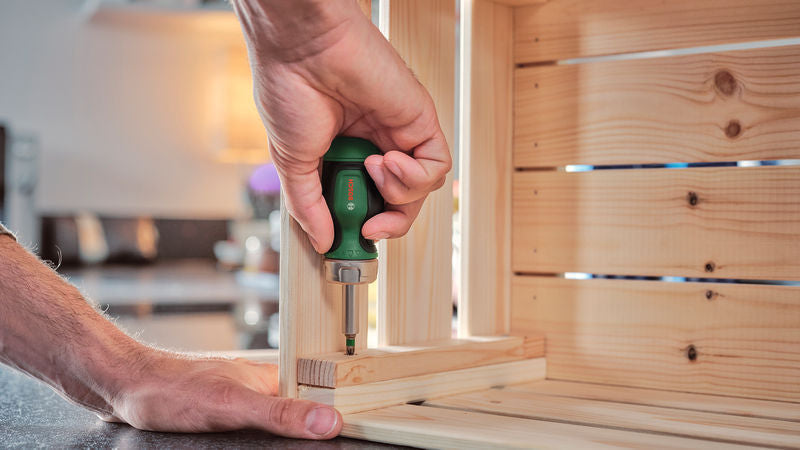Handwerkzeuge Stubby Bit-Ratschenschraubendreher + 6 Bits