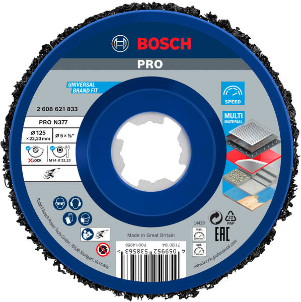 PRO N377 Reinigungsscheibe, 125 mm, 22.23 mm, X-Lock
