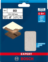 EXPERT M480 Schleifnetz, 115 x 107 mm 10 Stück