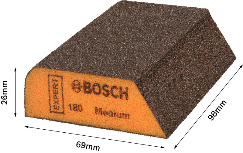 EXPERT Combi S470 Schaumstoff-Schleifblock 69 x 97 x 26 mm, medium