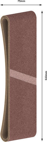 PRO X440 Schleifband, 75 x 533 mm, 40, 3-tlg.