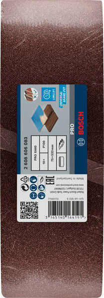 PRO X440 Schleifband, 75 x 533 mm, 100, 10-tlg.