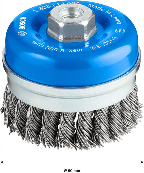 PRO Metal heavy Topfbürste, 90 x 0,8 mm, Gewinde