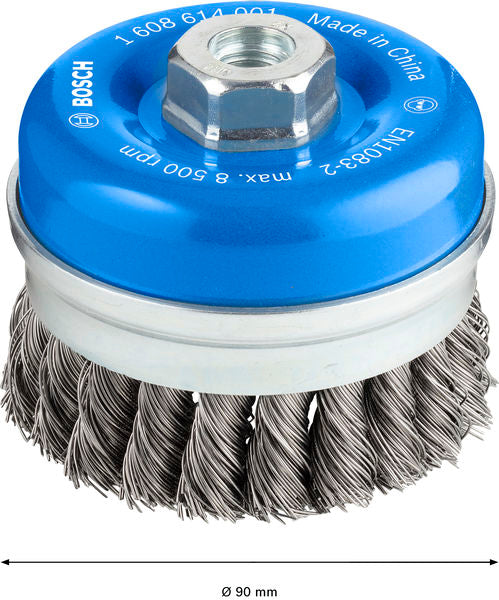 PRO Metal heavy Topfbürste, 90 x 0,5 mm, Gewinde