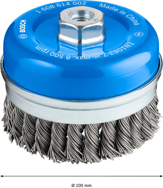 PRO Metal heavy Topfbürste, 100 x 0,8 mm, Gewinde