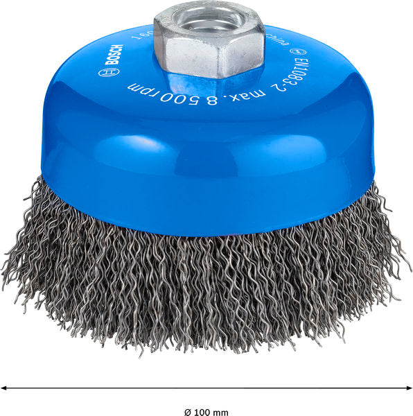 PRO Metal clean Topfbürste, 100 x 0,5 mm, Gewinde