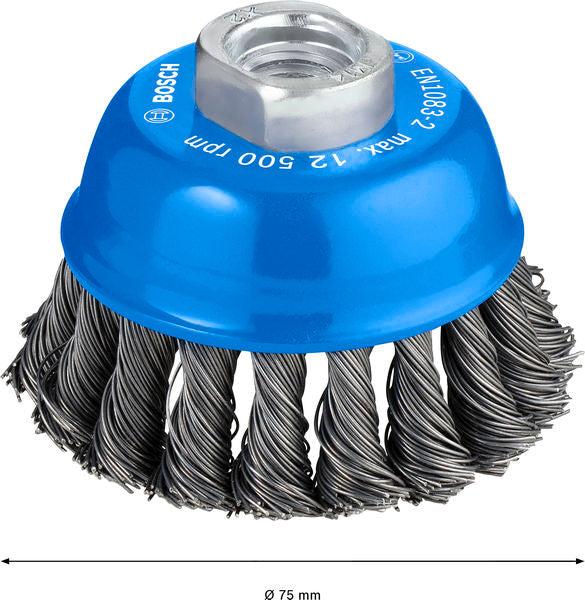 PRO Metal heavy Topfbürste, 75 x 0,5 mm, Gewinde