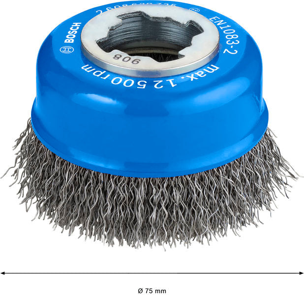 PRO Metal clean X-Lock Topfbürste, 75 x 0,3 mm