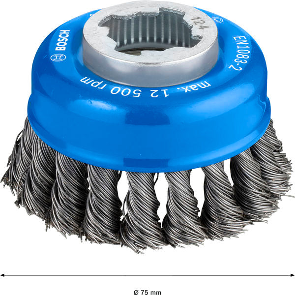 PRO Metal heavy X-Lock Topfbürste, 75 x 0,5 mm