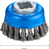 PRO Metal heavy X-Lock Topfbürste, 75 x 0,5 mm
