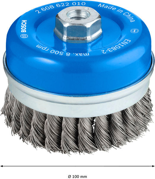 PRO Metal heavy Topfbürste, 100 x 0,5 mm, Gewinde
