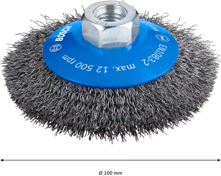 PRO Metal clean Kegelbürste, 100 x 0,3 mm, Gewinde