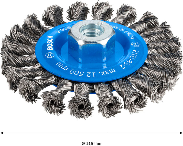 PRO Metal heavy Scheibenbürste, 115 x 0,5 mm, Gewinde