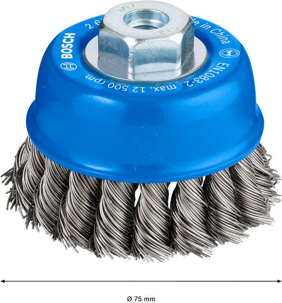 PRO Metal heavy Topfbürste, 75 x 0,5 mm, Gewinde