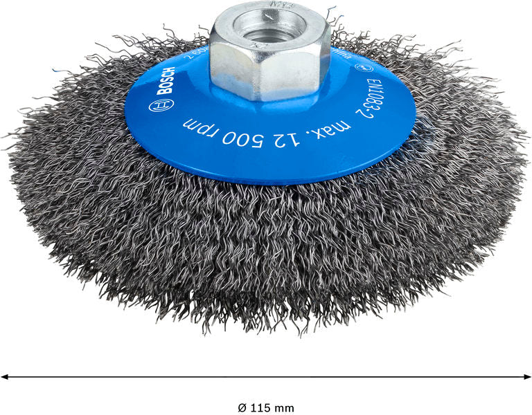 PRO Metal clean Kegelbürste, 115 x 0,3 mm, Gewinde
