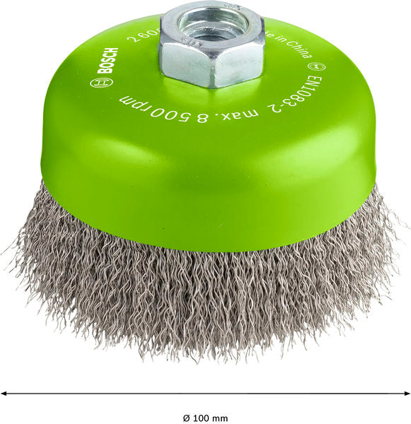 PRO Stainless Steel clean Topfbürste, 100 x 0,3 mm, Gewinde