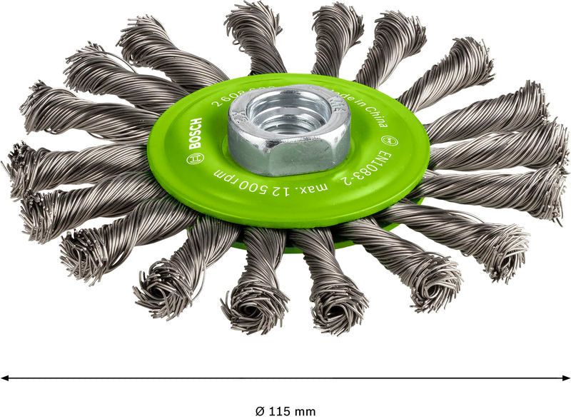 PRO Stainless Steel heavy Scheibenbürste, 115 x 0,5 mm, Gewinde