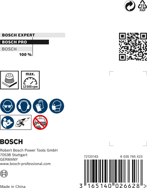 PRO Metal heavy Topfbürste, 75 x 0,5 mm, Gewinde