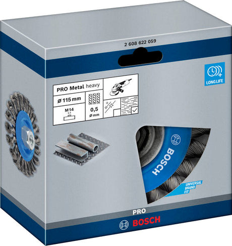PRO Metal heavy Scheibenbürste, 115 x 0,5 mm, Gewinde