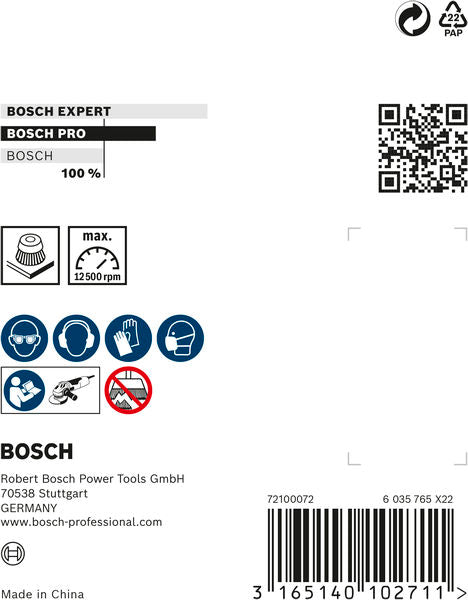 PRO Metal heavy Topfbürste, 75 x 0,5 mm, Gewinde