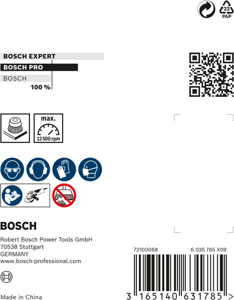 PRO Metal clean Topfbürste, 70 x 0,3 mm, Gewinde
