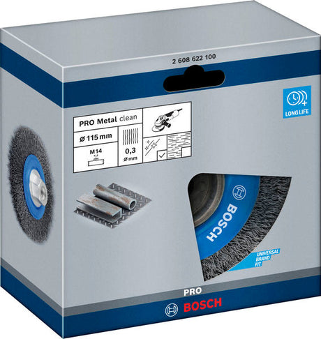 PRO Metal clean Scheibenbürste, 115 x 0,3 mm, Gewinde