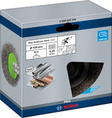 PRO Stainless Steel clean Kegelbürste, 100 x 0,35 mm, Gewinde