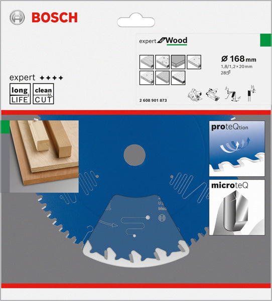 Expert for Wood 168 x 20 x 1,8/1,2 mm, T28