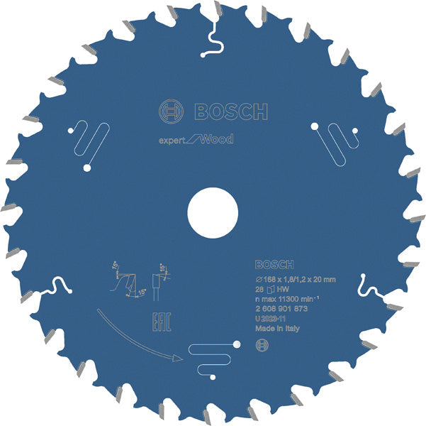 Expert for Wood 168 x 20 x 1,8/1,2 mm, T28