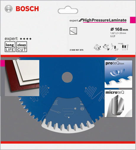 Expert for High Pressure Laminate 168 x 20 x 1,8/1,2 mm, T52