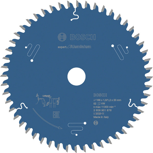 Expert for Aluminium 168 x 20 x 1,8/1,2 mm, T52