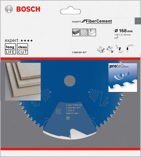 Expert for Fiber Cement 168 x 20 x 1,8/1,2 mm, T4