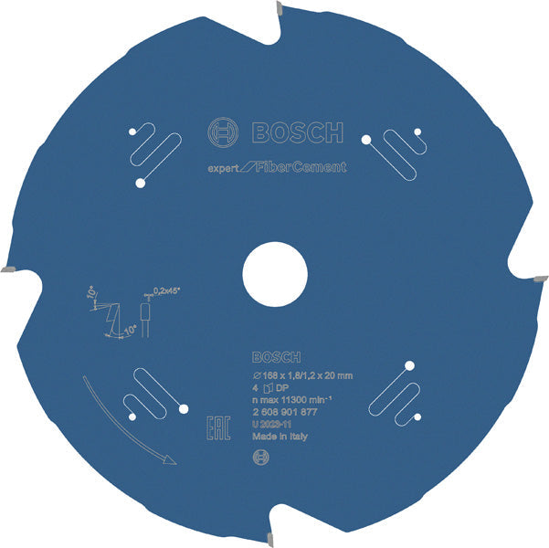 Expert for Fiber Cement 168 x 20 x 1,8/1,2 mm, T4