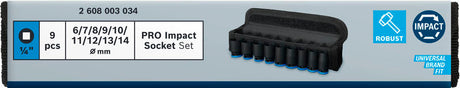 PRO Impact Steckschlüsselsatz Set, 1/4", Standard, 9?tlg.