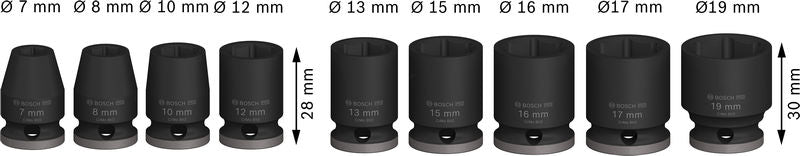 PRO Impact Steckschlüsselsatz Set, 3/8", Standard, 9?tlg.