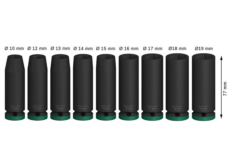 PRO Impact Steckschlüsselsatz Set, 1/2", tief, 9?tlg.