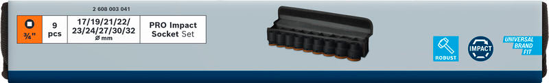 PRO Impact Steckschlüsselsatz Set, 3/4", Standard, 9?tlg.