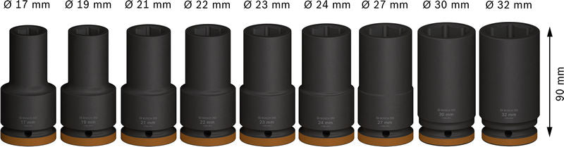 PRO Impact Steckschlüsselsatz Set, 3/4", tief, 9?tlg.