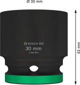 PRO Impact Steckschlüsselsatz, 1/2", 30 mm, Standard
