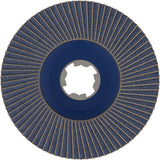 PRO X571 X-Lock Fächerschleifscheibe, 115 mm, G120, gewinkelt, Glasfaser