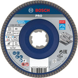 PRO X571 X-Lock Fächerschleifscheibe, 125 mm, G40, gewinkelt, Plastik