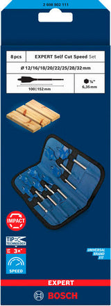 EXP SelfCutSpeed Flachfräsbohrerset, 8-tlg