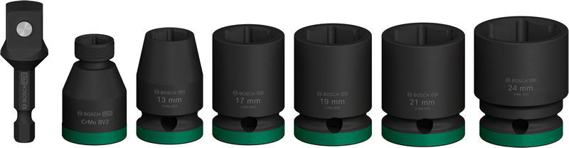 PRO Impact Steckschlüsselsatz Set mit Adapter, 1/2 Zoll, Standard, 7?tlg.